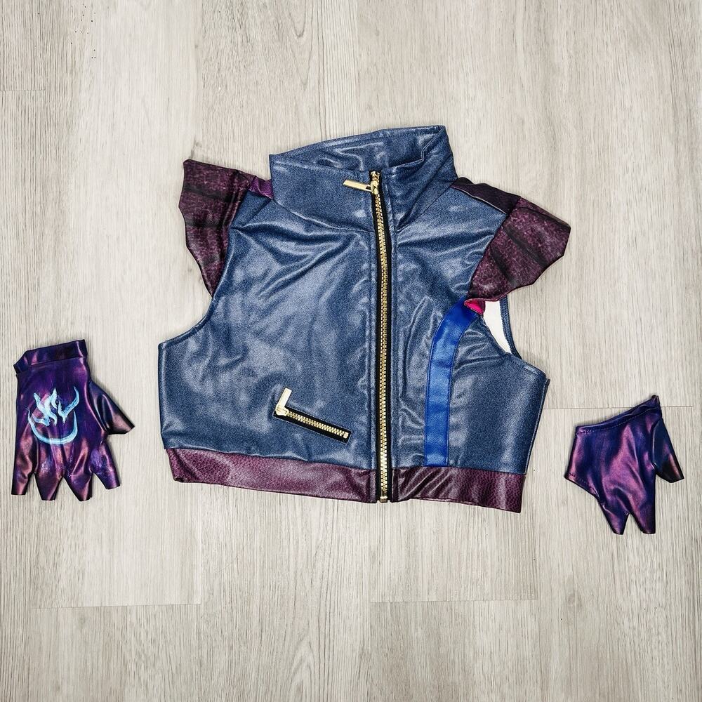disney descendants Mal Halloween Cosplay Costume Size Medium - Picture 6 of 9